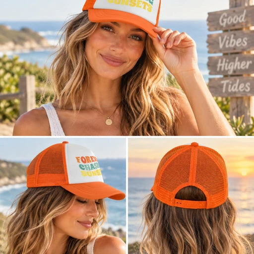 Forever Chasing Sunsets Trucker  Hat