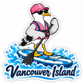 Vancouver Island Paddleboard Seagull Sticker