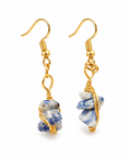 Navy Blue Coast Stone Earrings