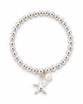 Silver Starfish & Pearl Bracelet