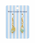 Coastal Sea Glass Drop Earrings