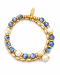 Coastal Blue & Pearl Bracelet Set
