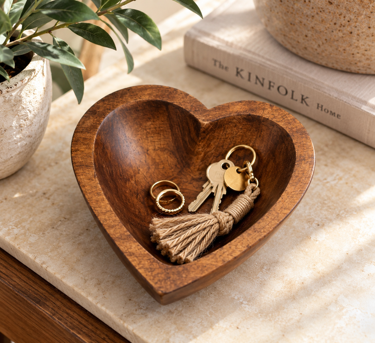 Mango Wood Heart Bowl 🤎