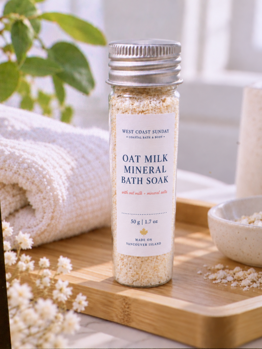 Oat Milk Mineral Bath Soak — 50 g – West Coast Sunday Co