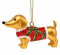 Mini Christmas Dachshund Ornament 🐾🎄