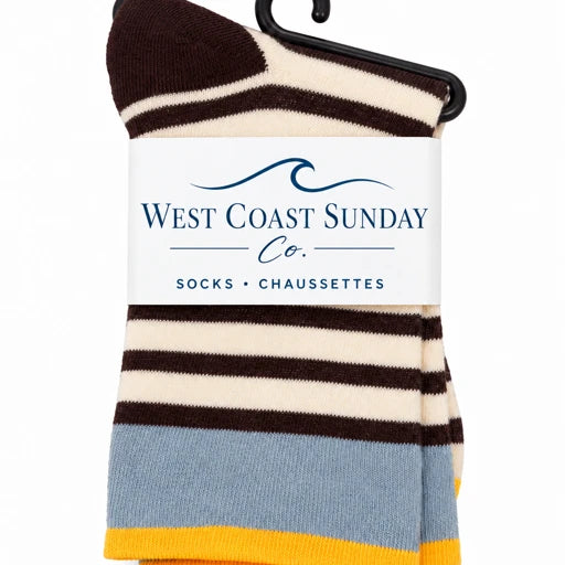 Driftwood Stripe Crew Socks | Women's 6-10