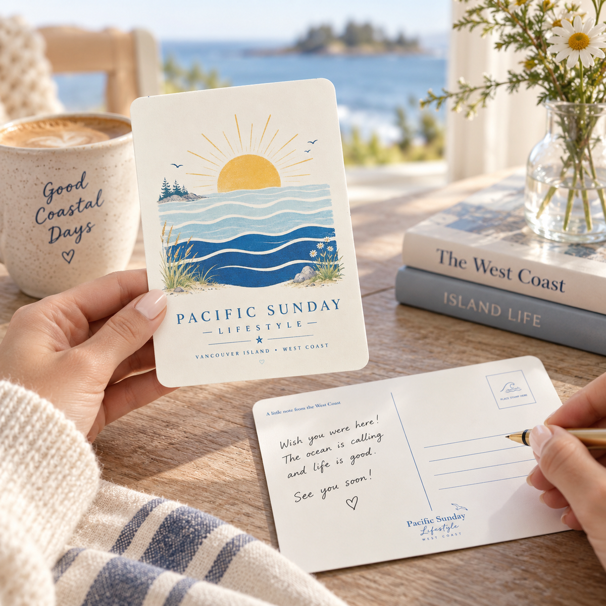 West Coast Sunset Postcard