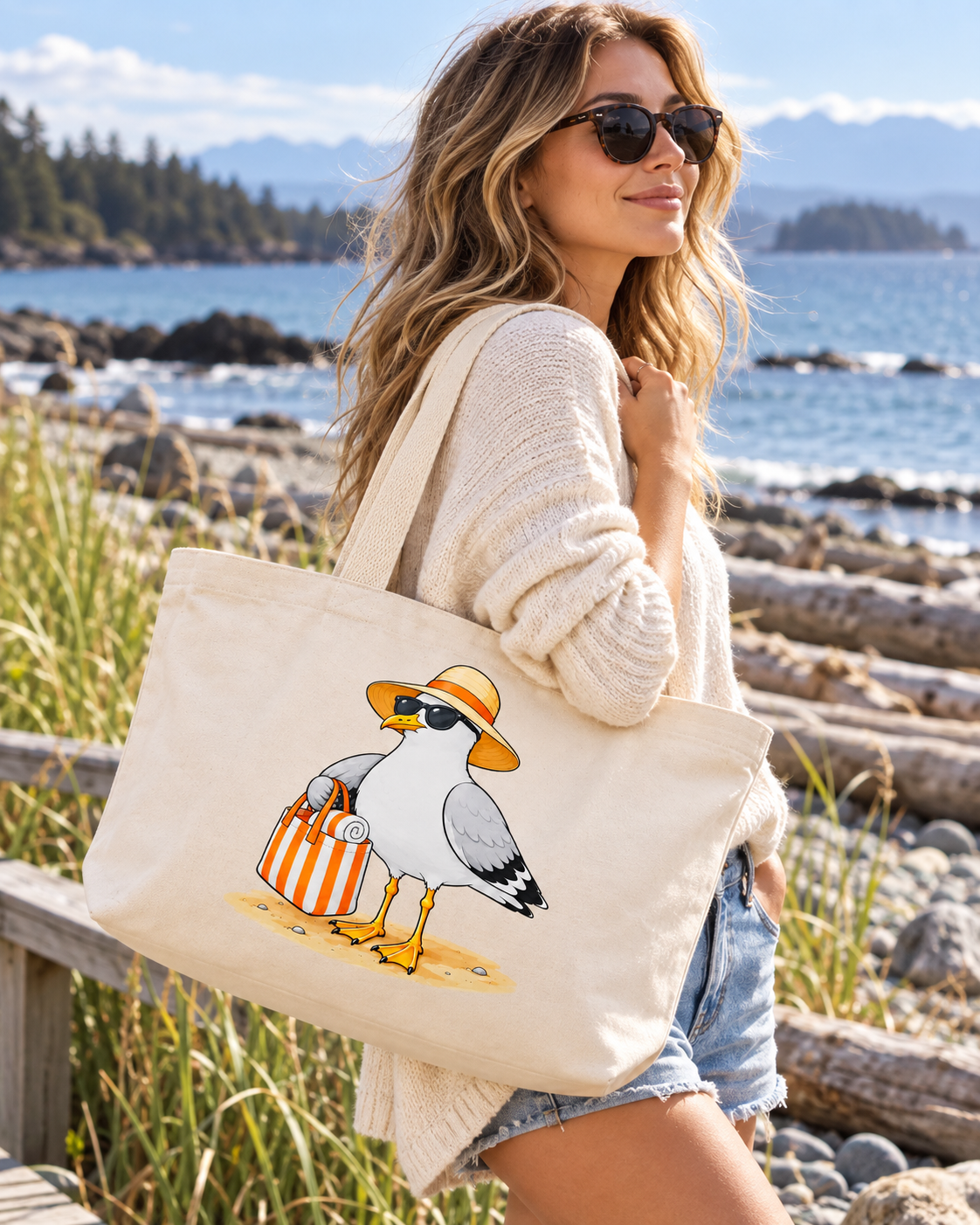 Heading to the Beach Jumbo Tote