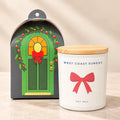Christmas Door Collection  - Green Door Bow Candle
