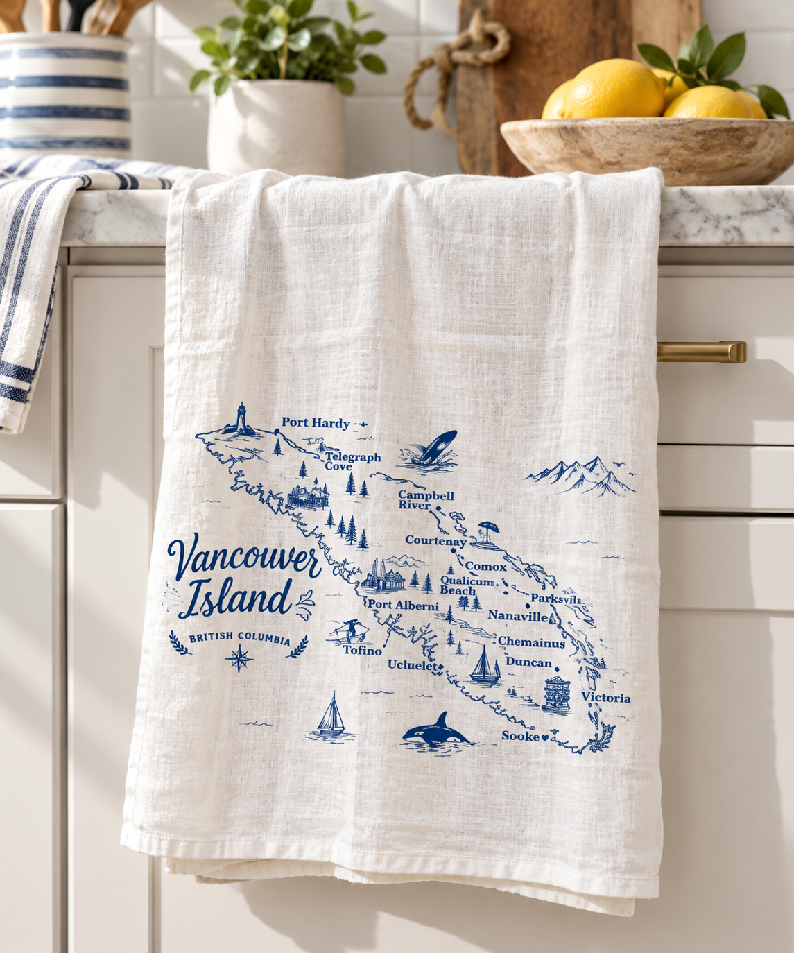 Vancouver Island Flour Sack Tea Towel