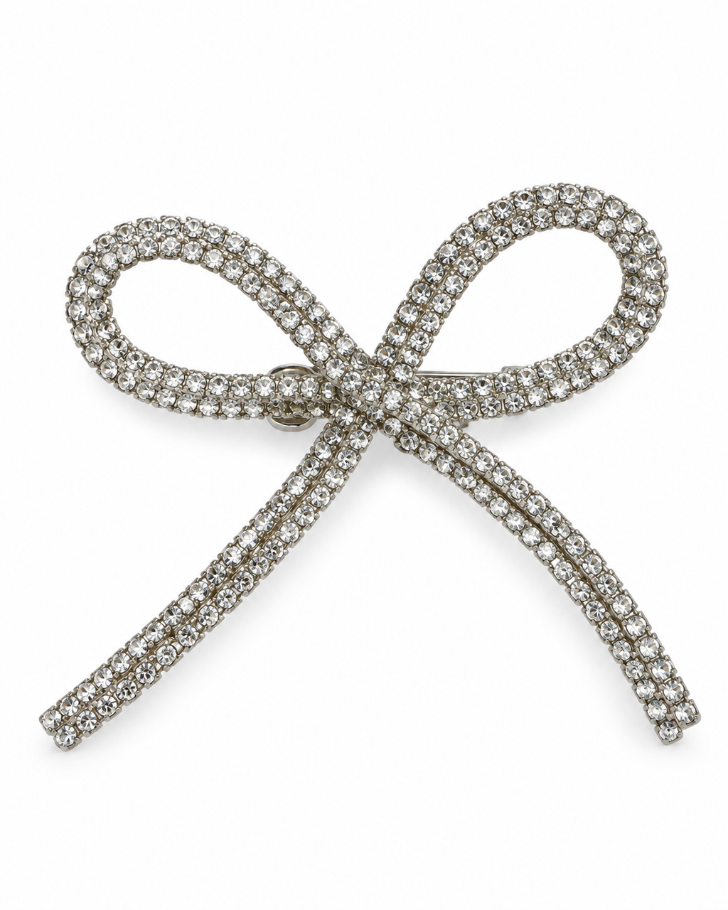 Silver Bow Brooch