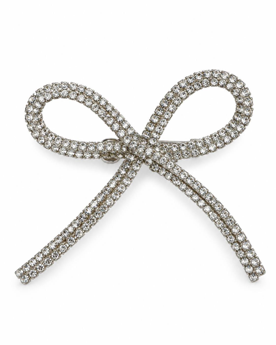 Silver Bow Brooch
