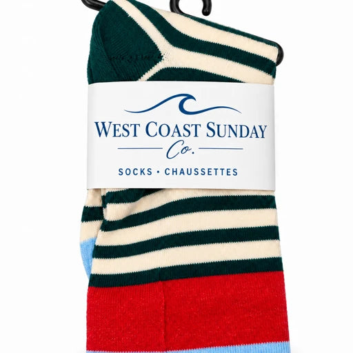 Evergreen Stripe Short Crew Socks | Women's 6-10