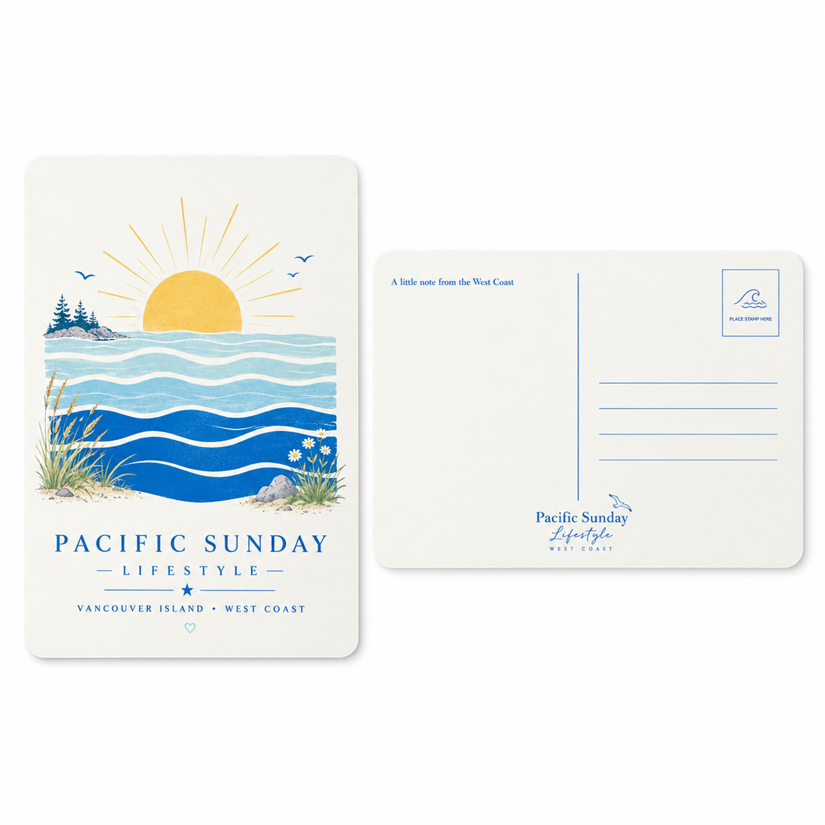 West Coast Sunset Postcard