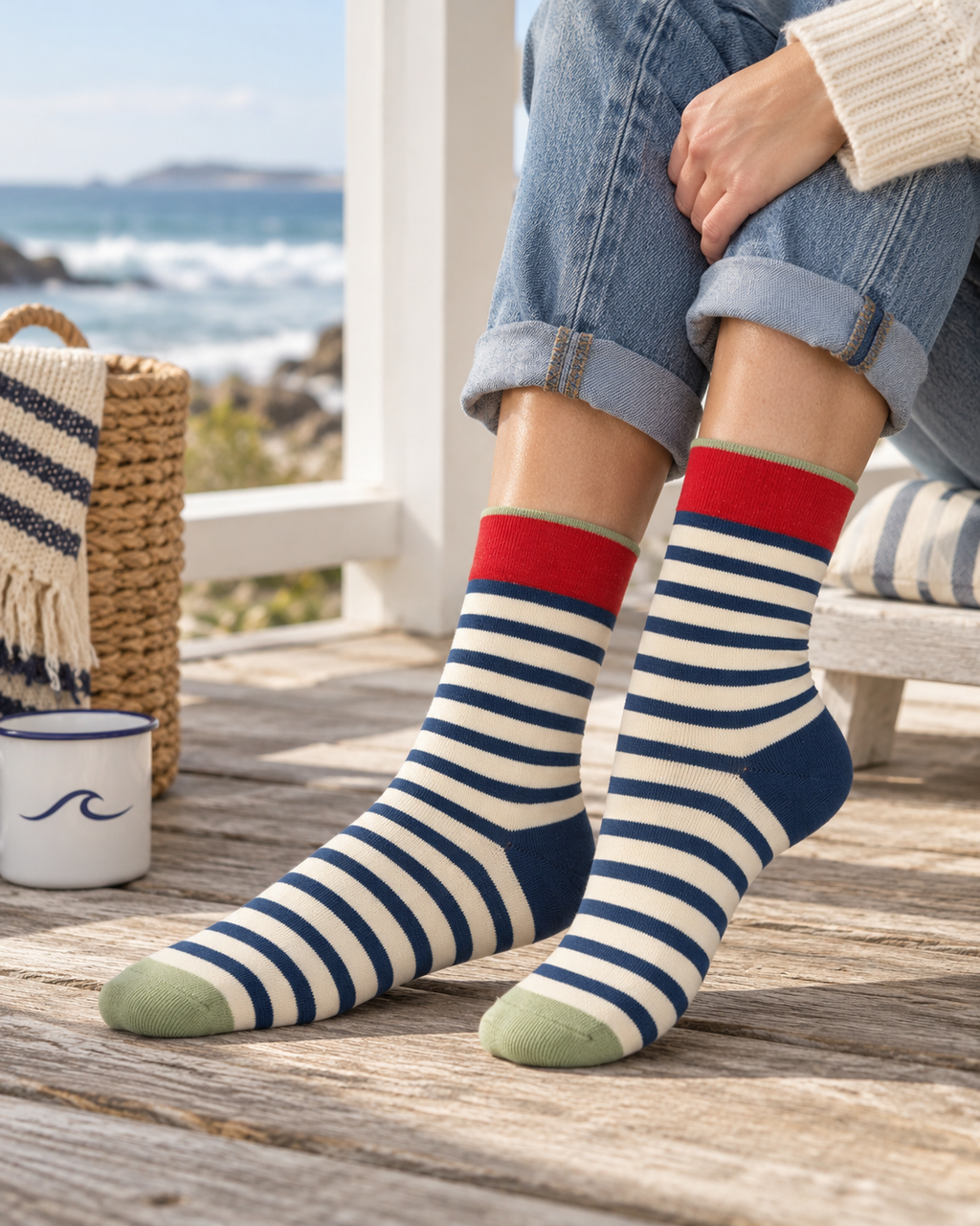 Harbour Stripe Crew Socks | Women's 6-10 Description:
