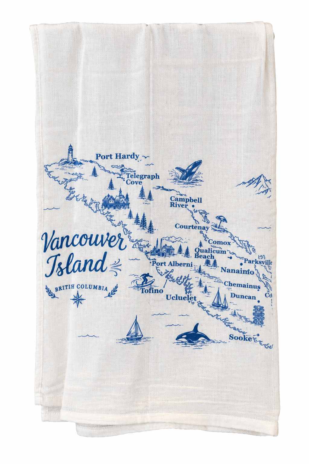 Vancouver Island Flour Sack Tea Towel