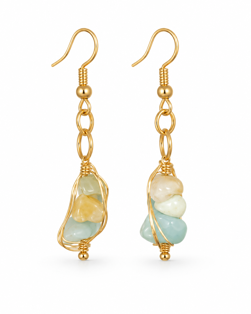 Coastal Sea Glass Drop Earrings