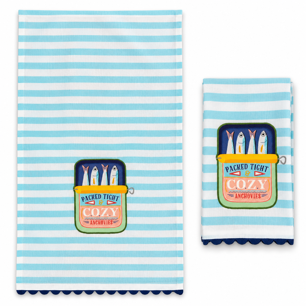 Packed Tight & Cozy – Coastal Stripe Tea Towel