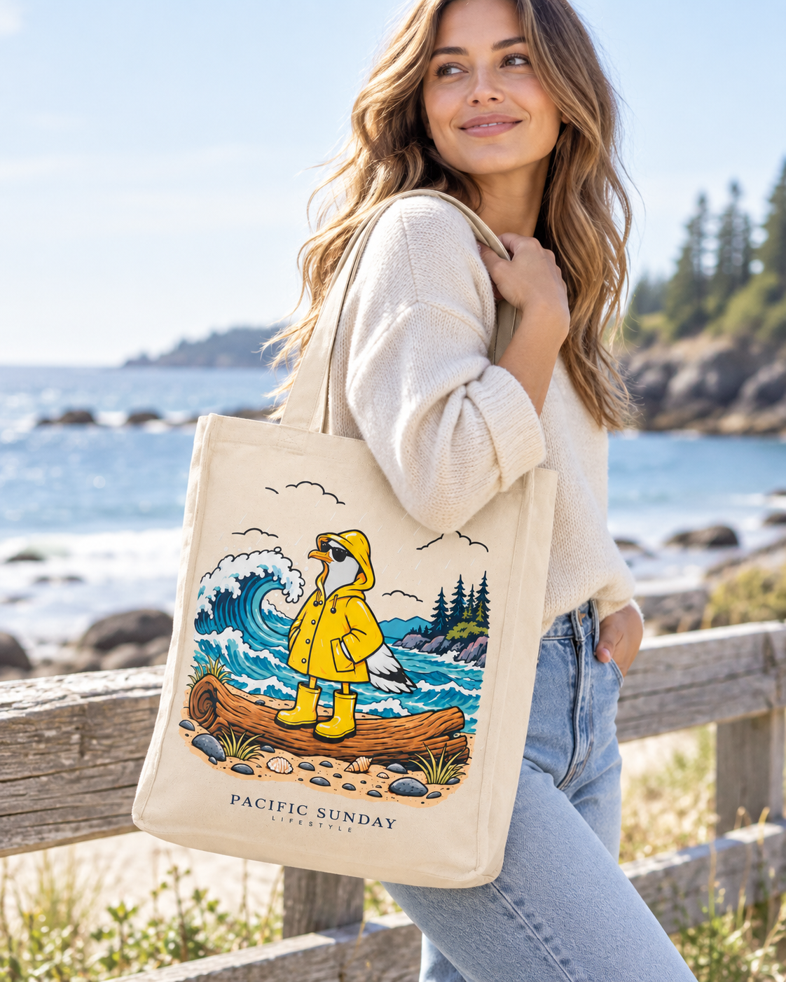 West Coast Rainy Day Full Gusset Tote