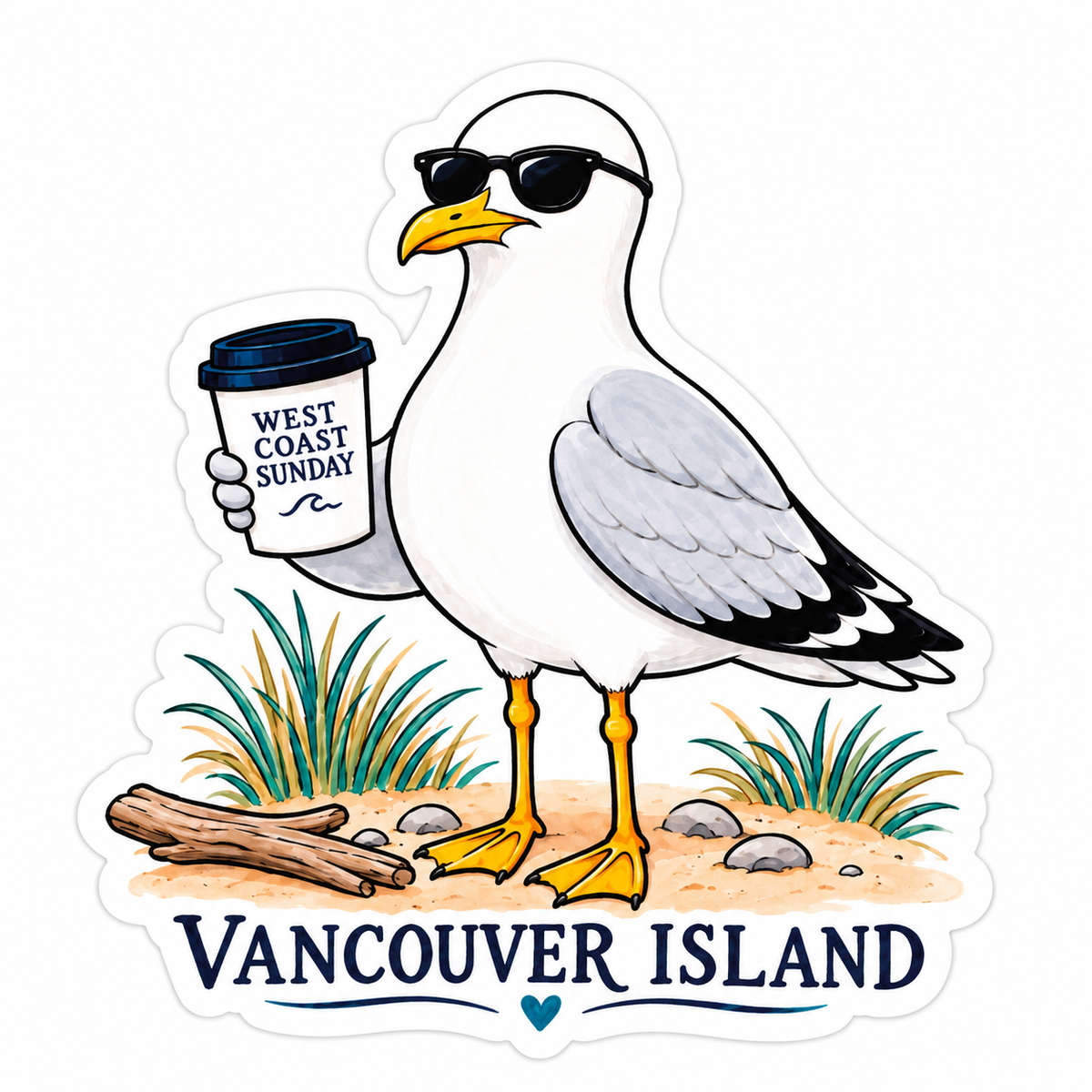 Seagull Coffee Sticker – Vancouver Island