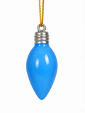 Blue Christmas Light Bulb Ornament – Merry & Bright 💙