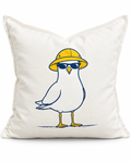 Rain Hat Seagull Pillow Cover