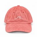 West Coast Sunday coral orange wave cap with embroidered wave logo