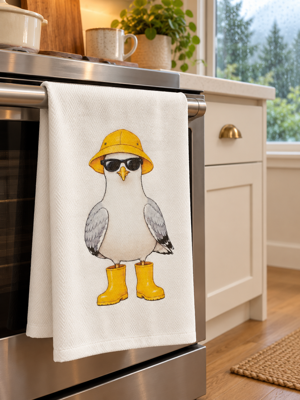 Ready for the Rain Tea Towel