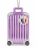 Lavender Suitcase Christmas Ornament – Paris Bound 💜✈️