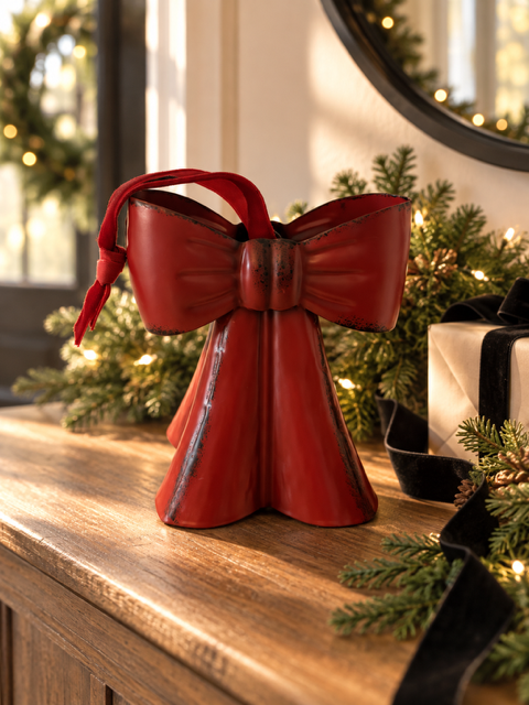 Red Metal Bow Single