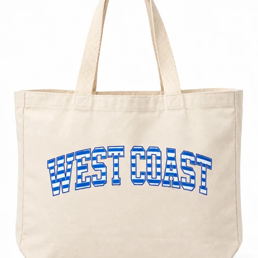 West coast blue/ white jumbo tote