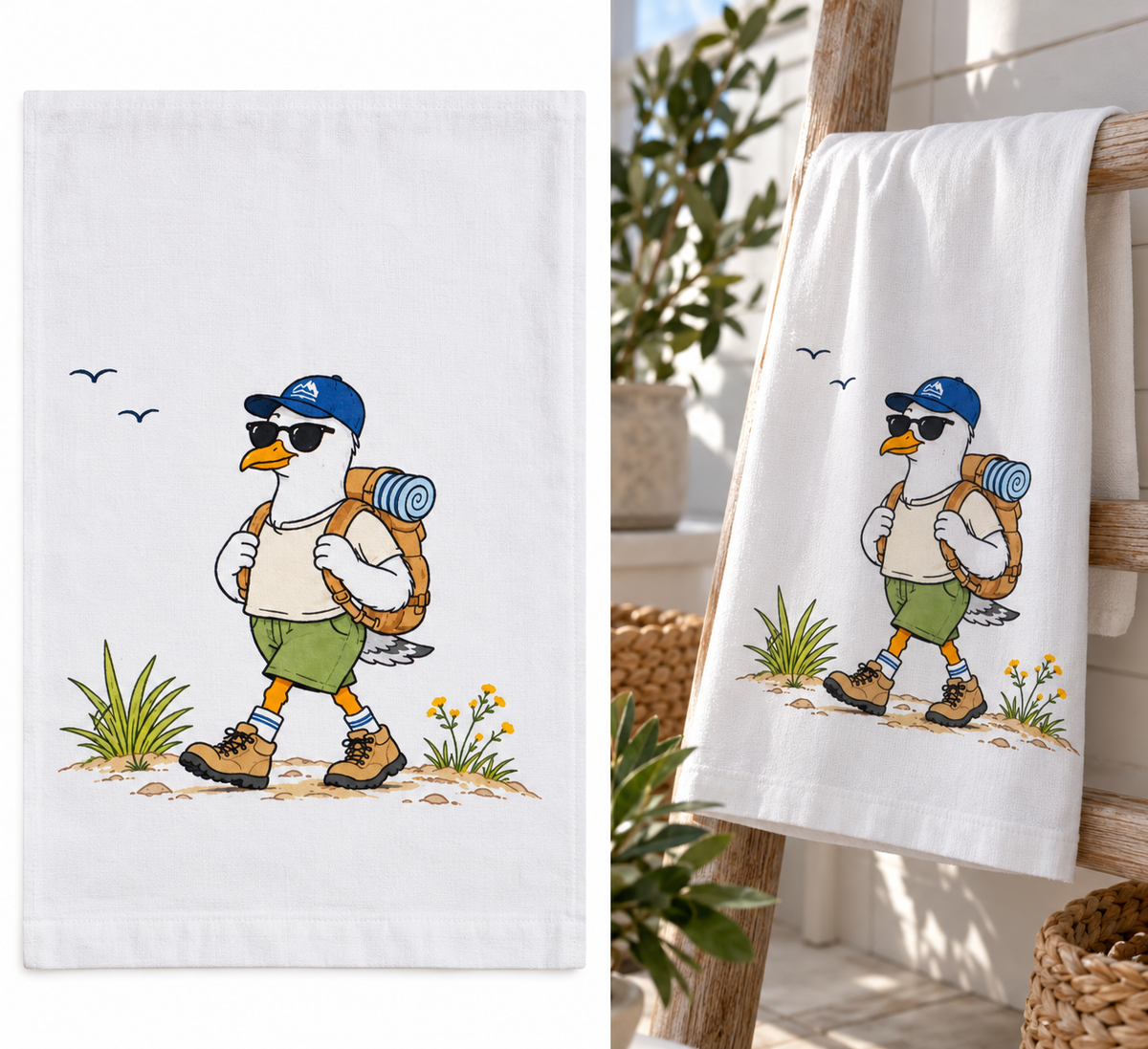 Hiker Flour Sac Tea Towel