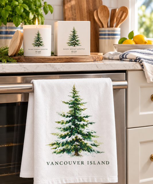 West Coast Winter Flour Sack Tea Towel